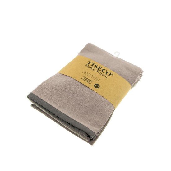 Tiseco Комплект кухненски кърпи от 3 части памук 50x70 см Taupe -