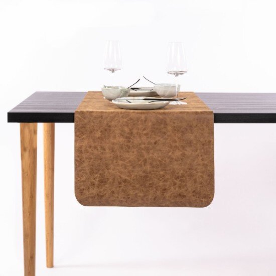 Tiseco Пътека за маса 45 × 145 см "Truman" Walnut -