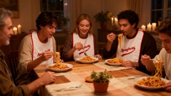 Tiseco Възрастен номерник 44 x 73 см "Spaghetti" White -