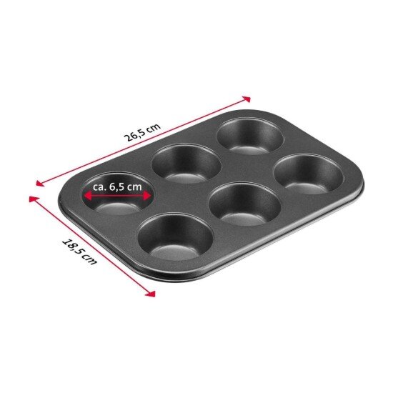 Westmark Мухъл за 6 мъфини 265 x 185 см стомана -
