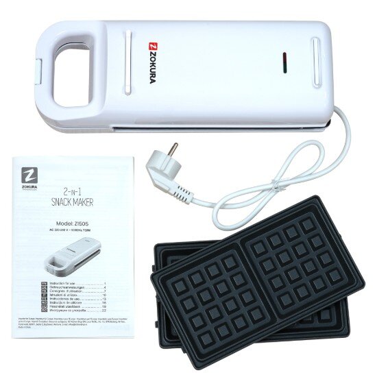 Zokura 2-в-1 сандвич машина 750 W -