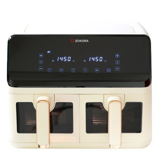 Zokura Двоен фритюрник 8 л 1350 + 1350 W бежов -