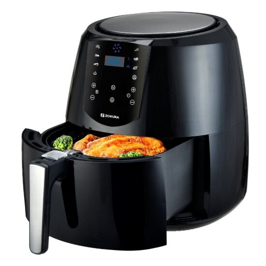 Zokura Фритюрник с горещ въздух 5.2 L 1800 W -