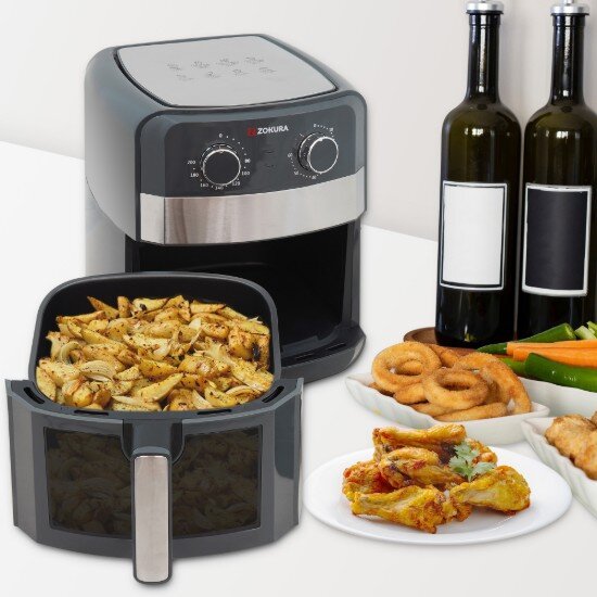 Zokura Фритюрник с горещ въздух 6.3L 1350W -