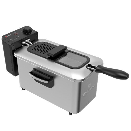 Zokura Фритюрник с маслен филтър 3 л 2000 W сребрист -