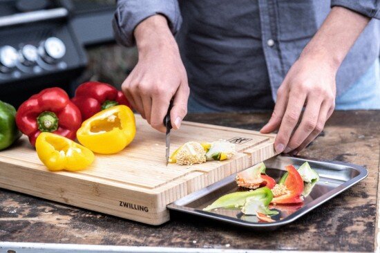 Zwilling Бамбукова дъска за рязане с тава за събиране 39 x 30 см "BBQ+" - Zw