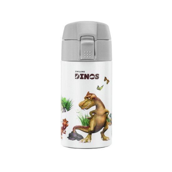 Zwilling Детска бутилка за пиене неръждаема стомана 350мл "Dinos" White-Gre