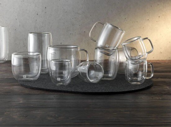 Zwilling Комплект чаши за кафе от 2 части двустенни боросиликатно стъкло 200
