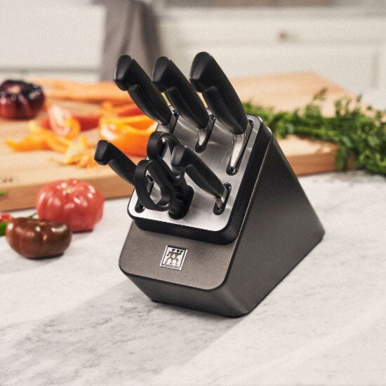 Zwilling Комплект ножове от 7 части с вграден модул за заточване "TWIN Four S