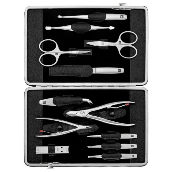 Zwilling Комплект от 12 части неръждаема стомана кожена поставка черен - Zwi