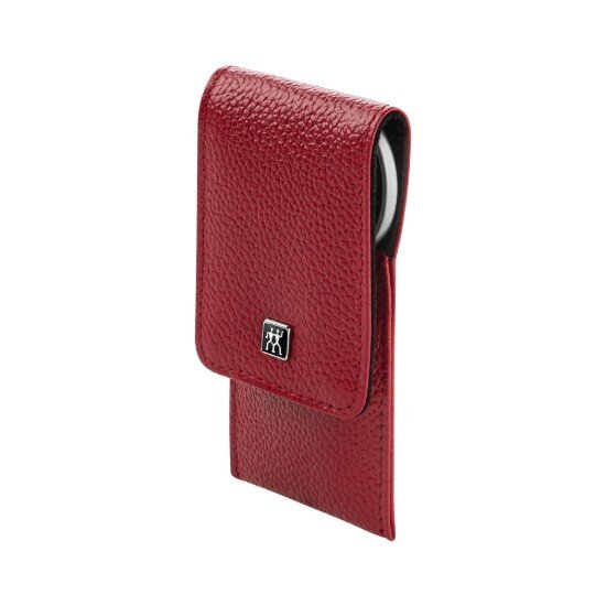 Zwilling Комплект от 3 части от неръждаема стомана червен кожен калъф - Zwilli