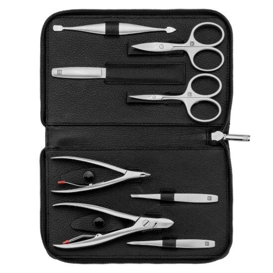 Zwilling Комплект от 8 части кожен портфейл черен - TWINOX