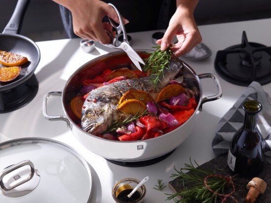 Zwilling Многофункционална кухненска ножица 20 см матово сребро -