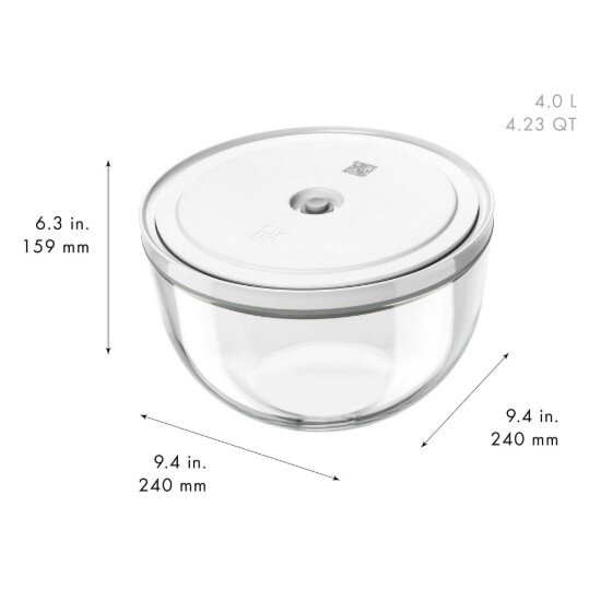 Zwilling Вакуумна купа all-in-one стъклена 24 см / 4 L "FRESH&SAVE" - Zwilli