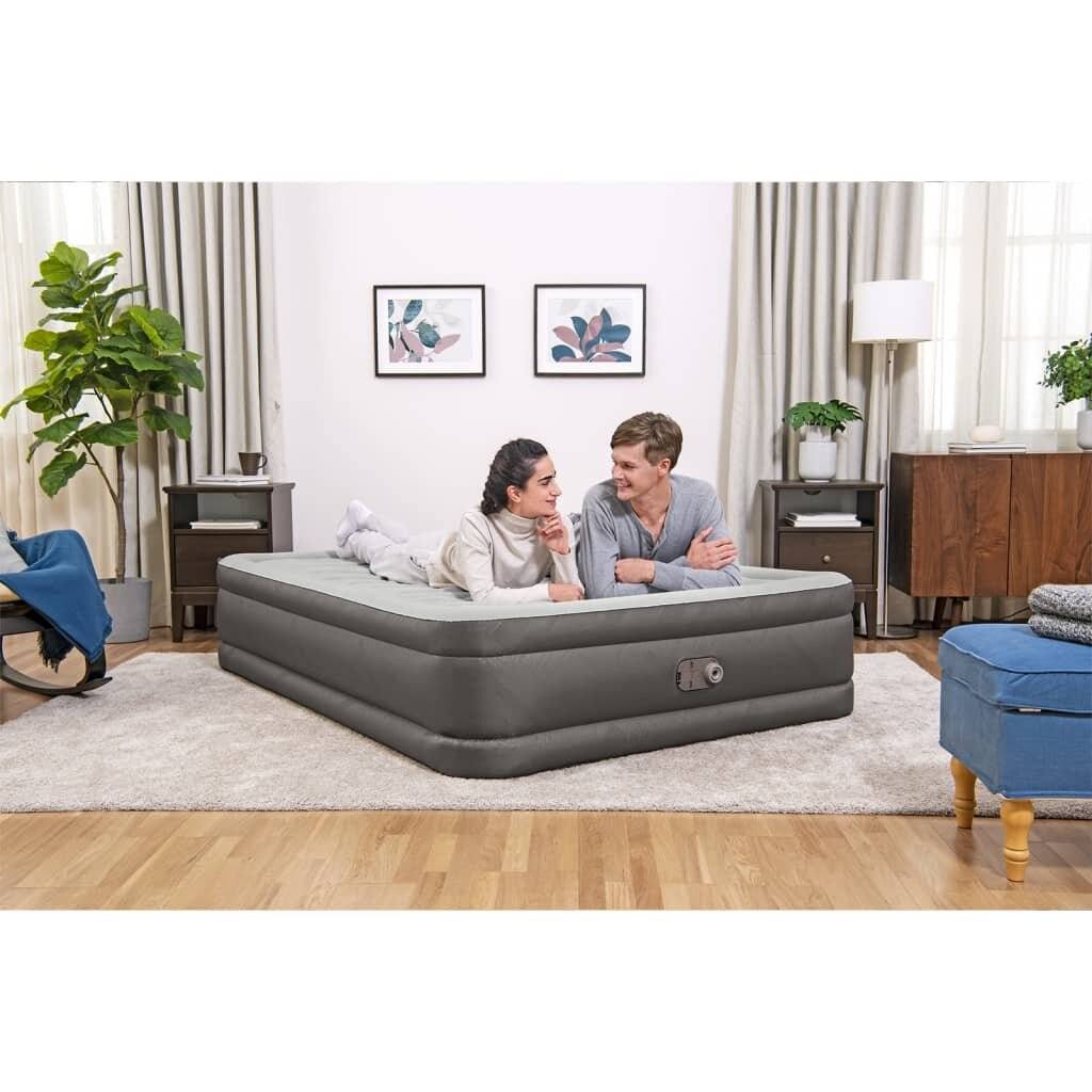 Bestway Fortech Надуваемо легло с вградена помпа 203x152x46 cм