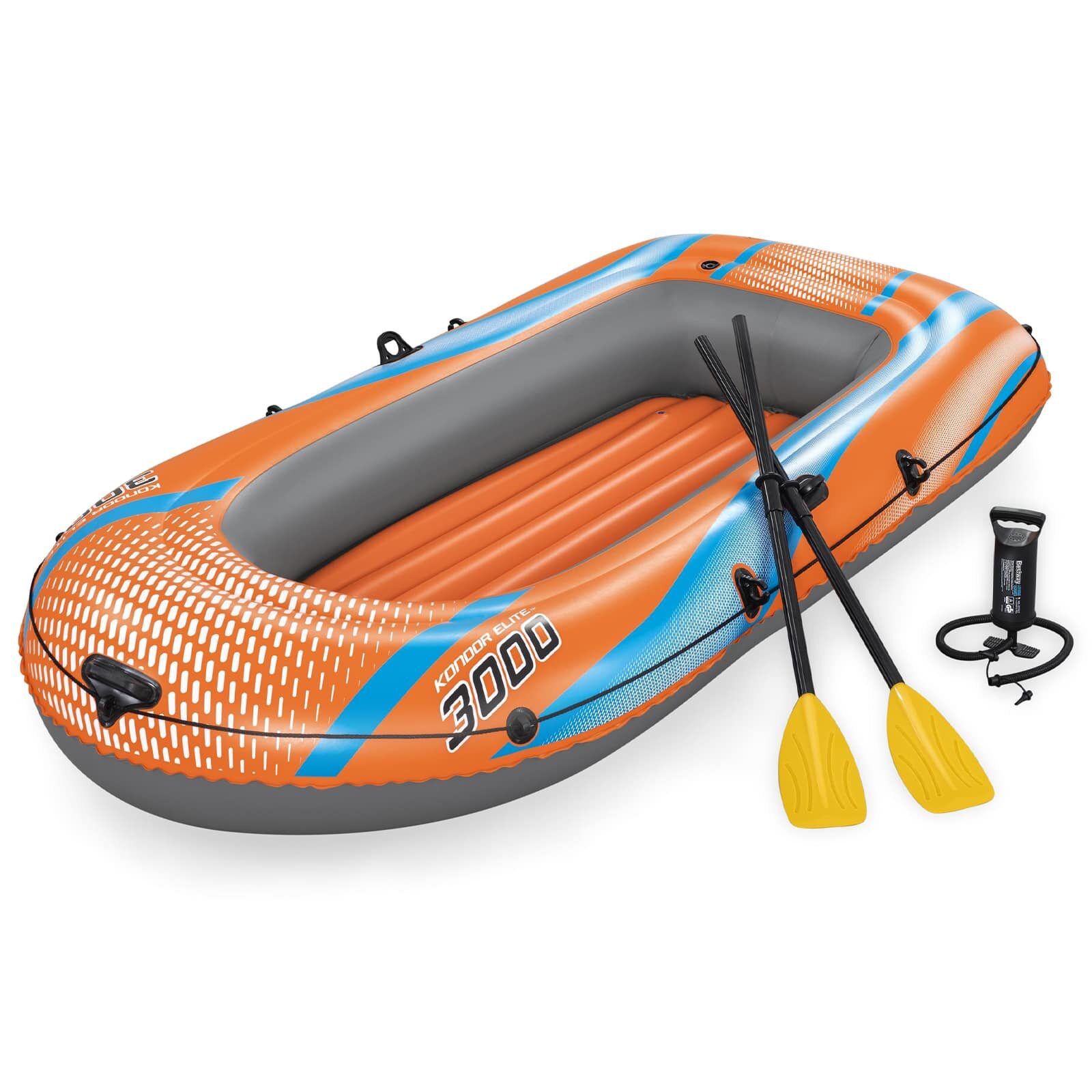 Bestway Надуваема лодка Оранжево 246 x 122 см ПВЦ