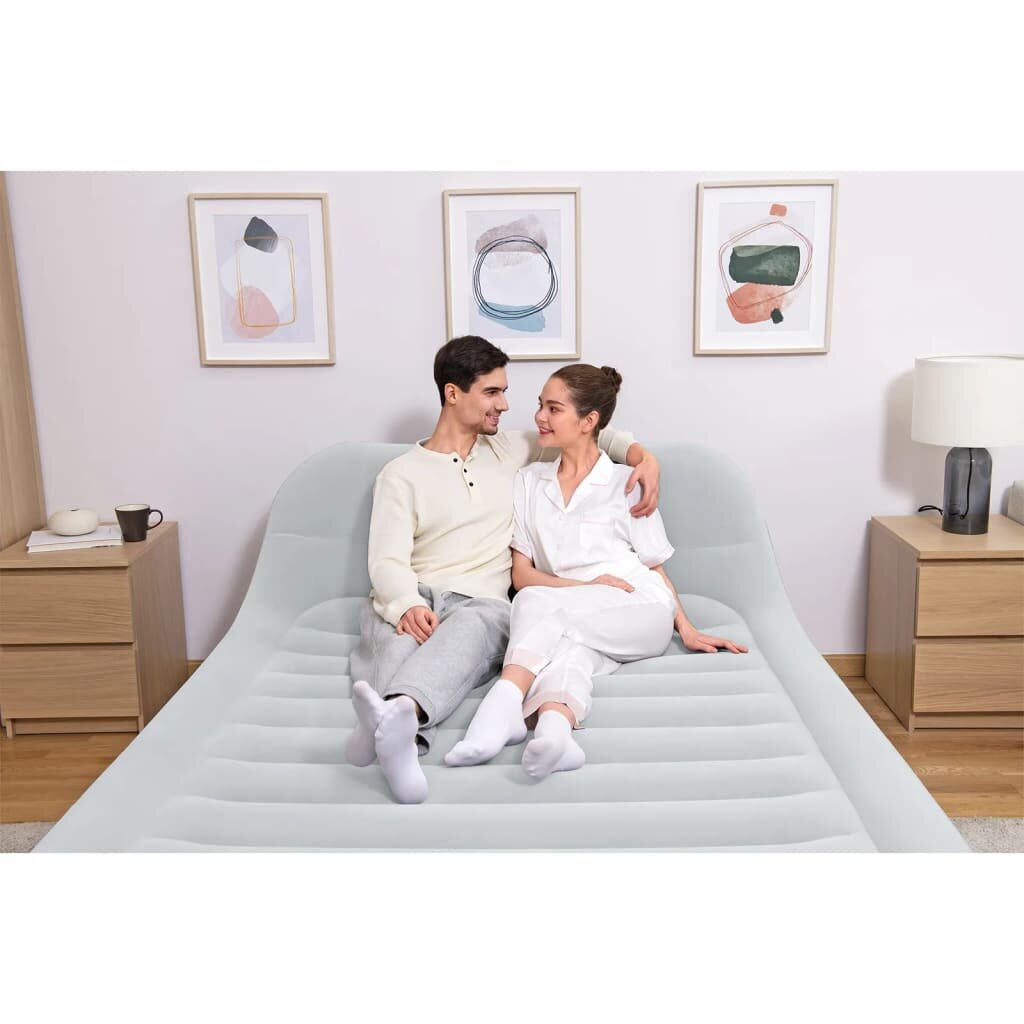 Bestway Надуваемо легло с вградена помпа 226x152x84 cм