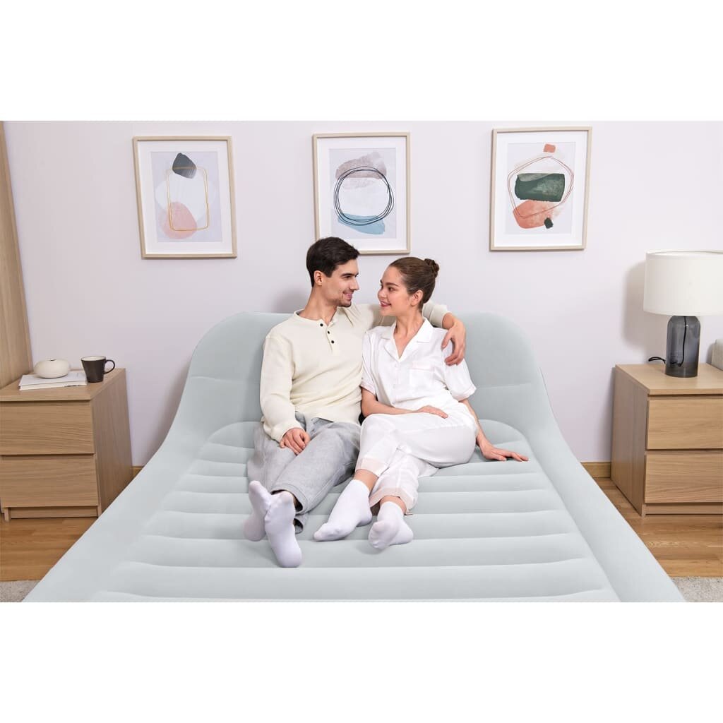 Bestway Надуваемо легло с вградена помпа 226x152x84 cм