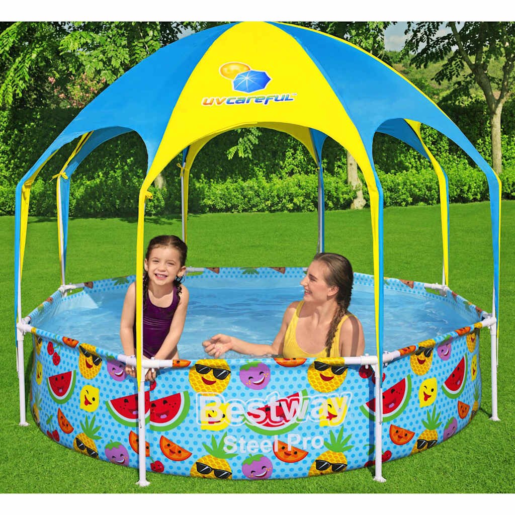 Bestway Надземен басейн за деца Steel Pro UV Careful 244x51 см