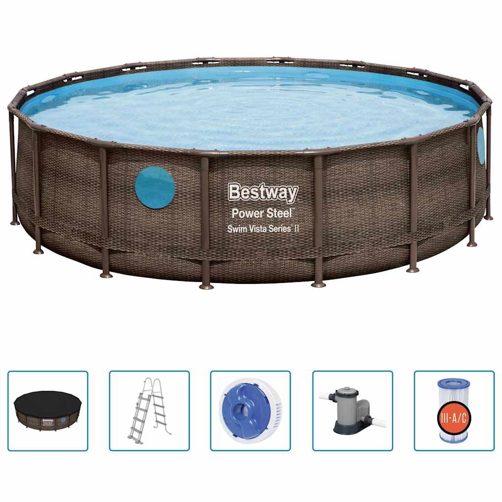 Bestway Power Steel Комплект басейн 488x122 см