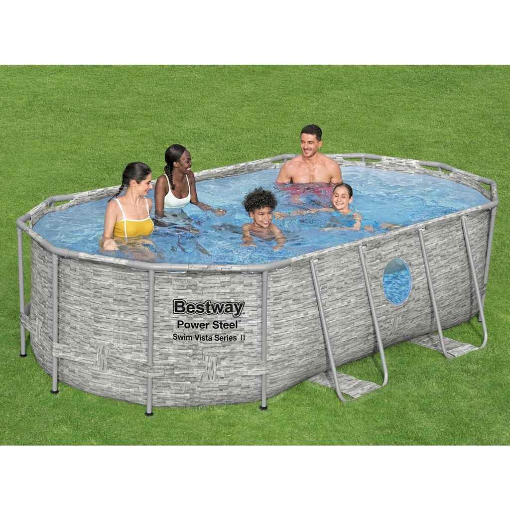Bestway Power Steel Комплект плувен басейн 427x250x100 см