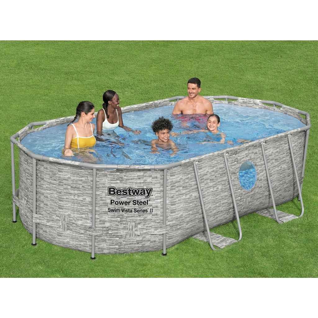 Bestway Power Steel Комплект плувен басейн 427x250x100 см