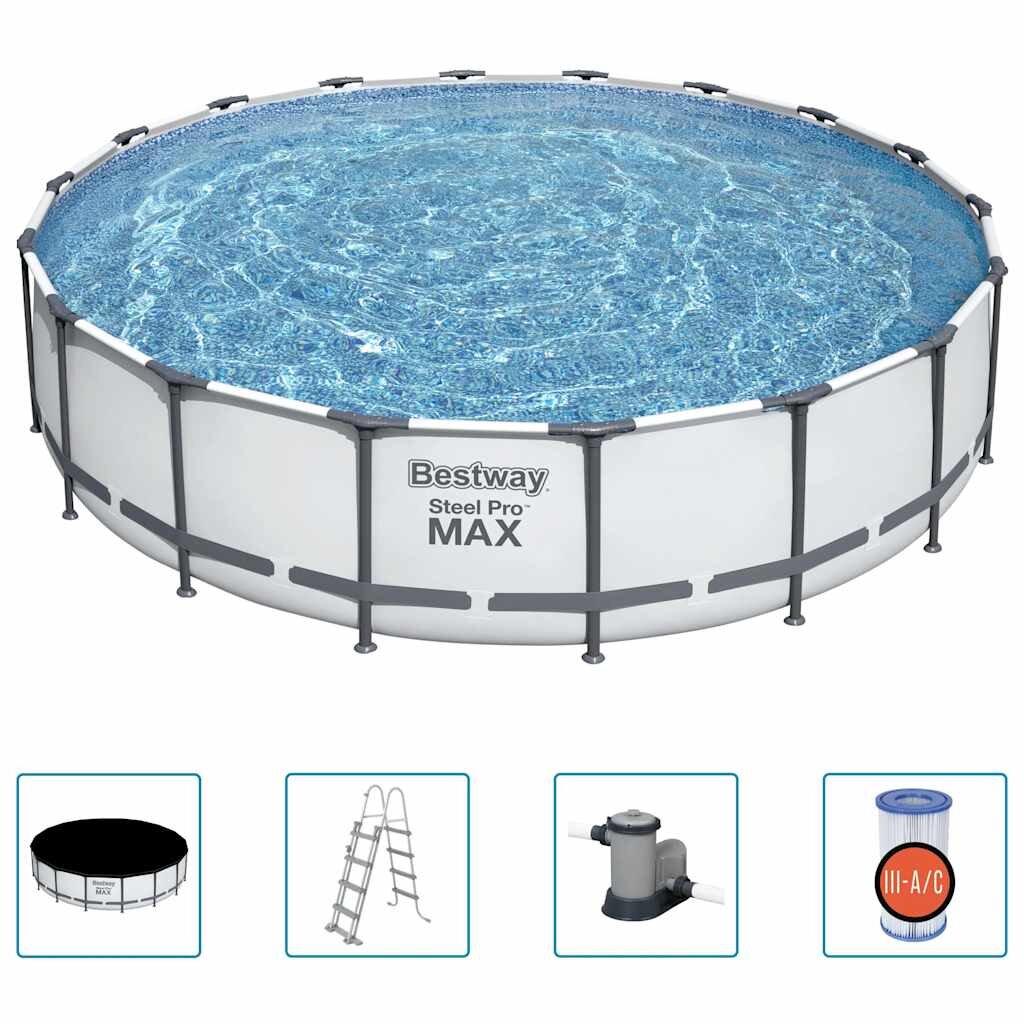 Bestway Steel Pro MAX Комплект плувен басейн 549x122 см