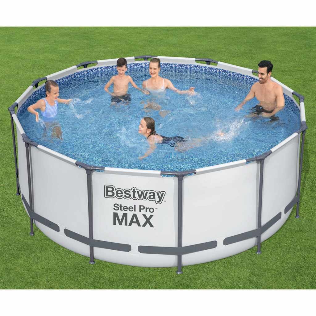 Bestway Steel Pro MAX Комплект плувен басейн кръгъл 366x122 см