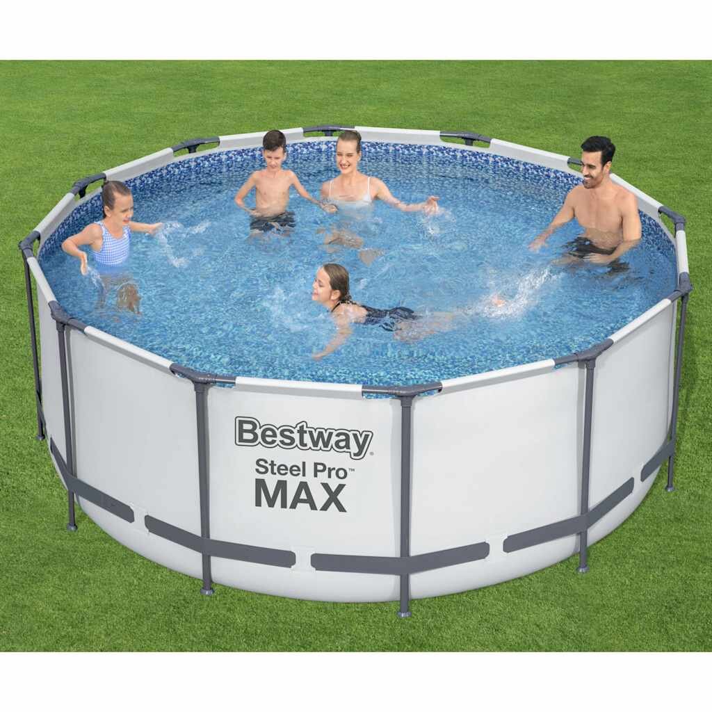 Bestway Steel Pro MAX Комплект плувен басейн кръгъл 366x122 см