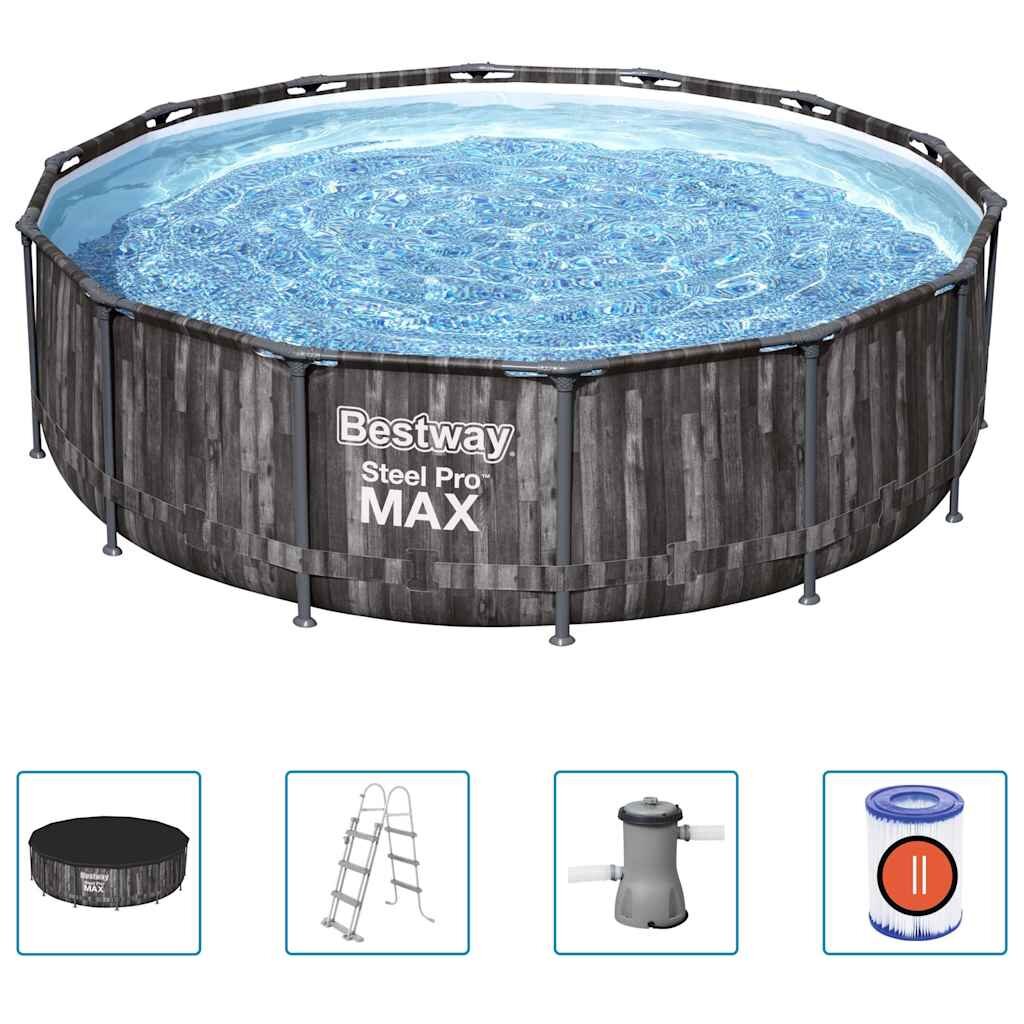 Bestway Steel Pro MAX Комплект плувен басейн кръгъл 427x107 см