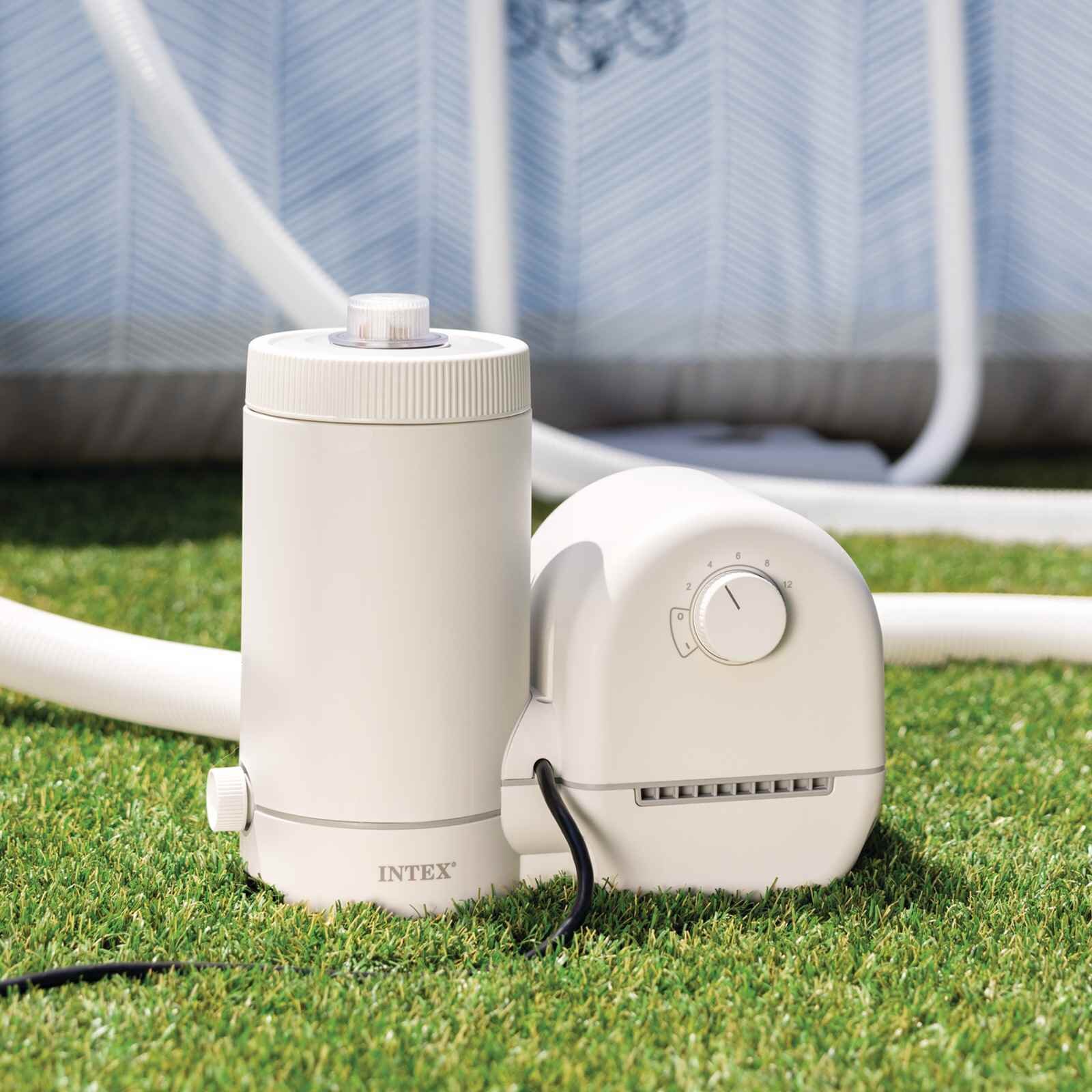 INTEX Филтърна помпа Бяло 8.6 Полипропилен и стомана