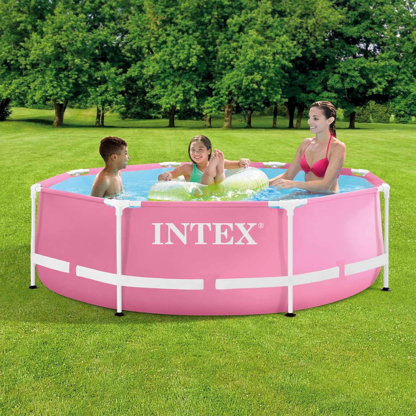 INTEX Метален кадър за плаващ басейн над земята 244 x 76 см Кръгла за
