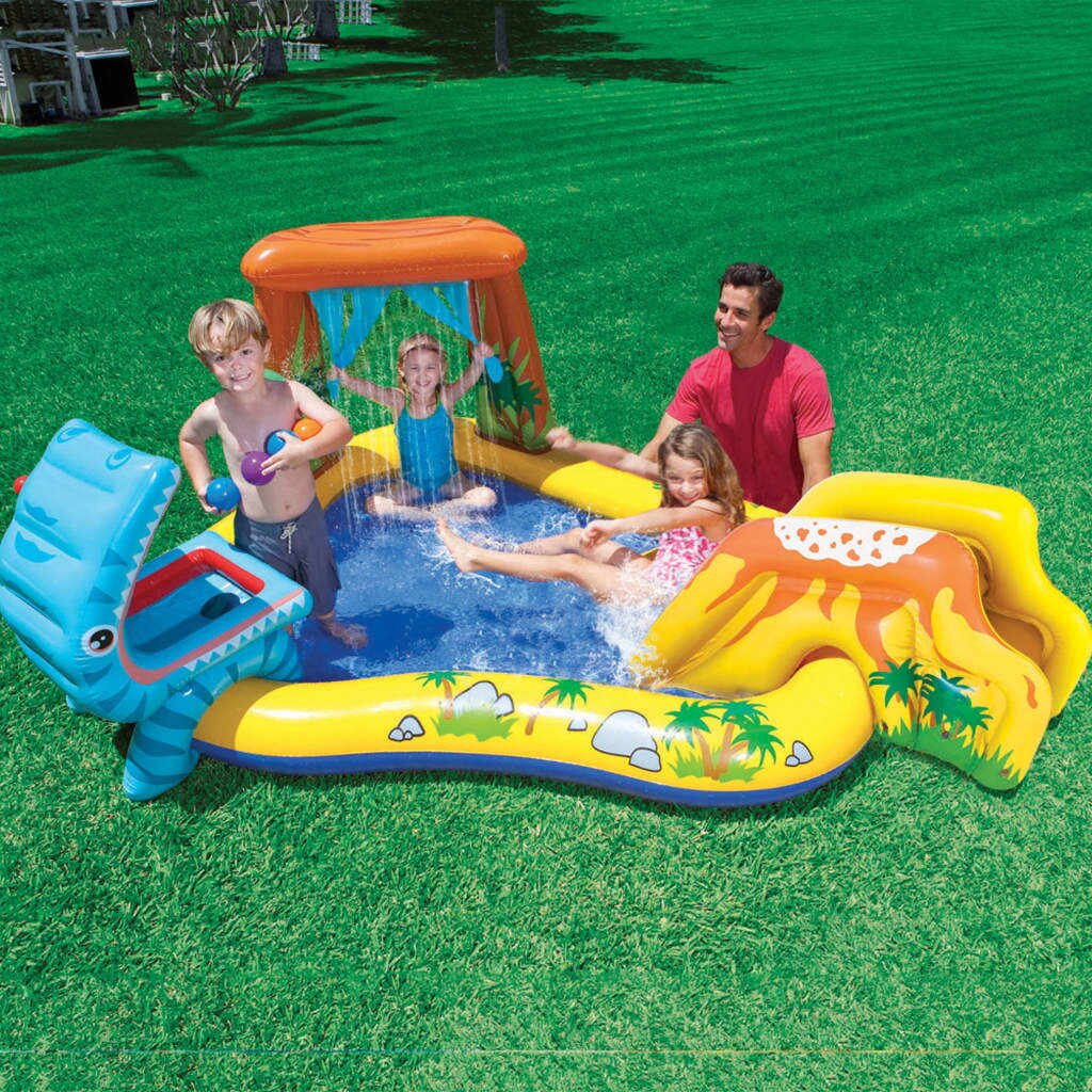 INTEX Надуваем басейн Dinosaur Play Center 249x191x109 см 57444NP