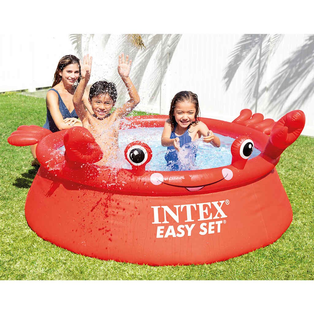 INTEX Надуваем басейн Happy Crab "Easy Set" 183x51 см