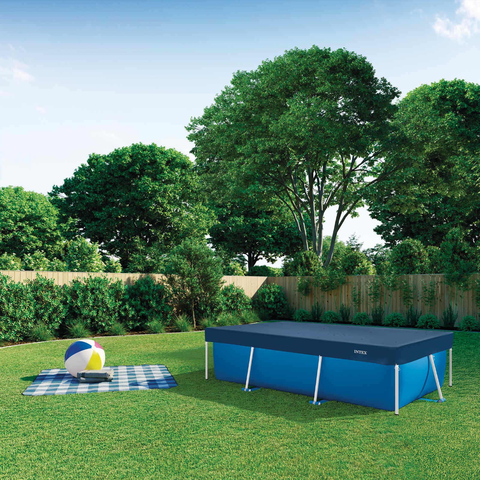 INTEX Покритие за басейн 300 x 200 cm Правоъгълна PVC и PET
