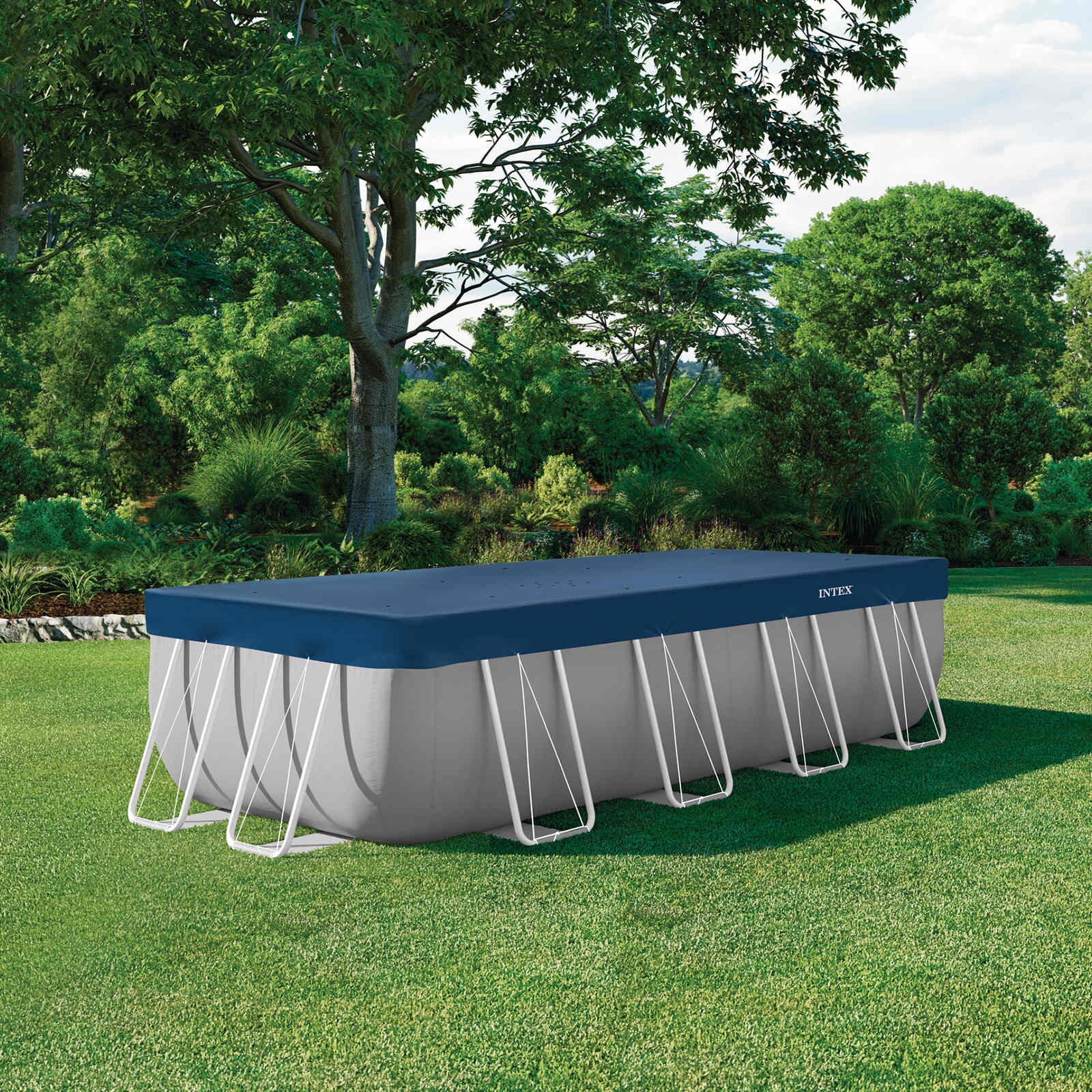 INTEX Покритие за басейн 400 x 200 cm Правоъгълна PVC и PET