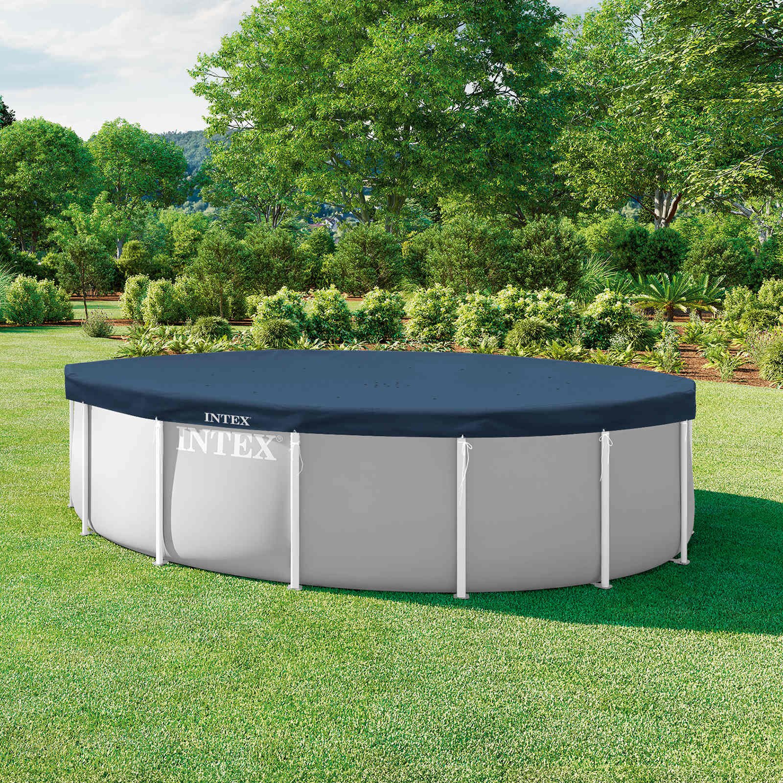 INTEX Покритие за басейн Ø457 x 20 см Кръгла PVC и PET