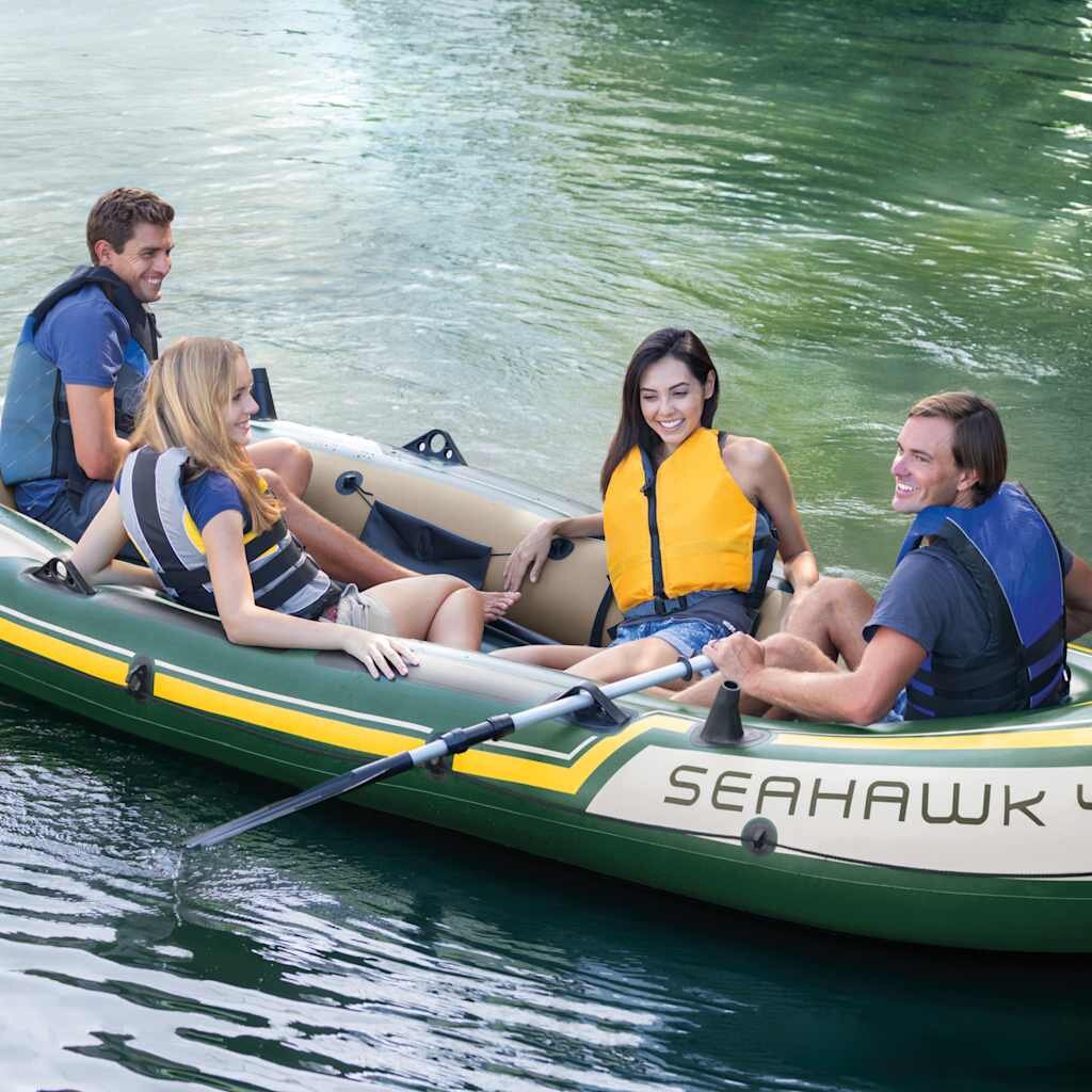INTEX Seahawk 4 Надуваема лодка с гребла и помпа 68351NP