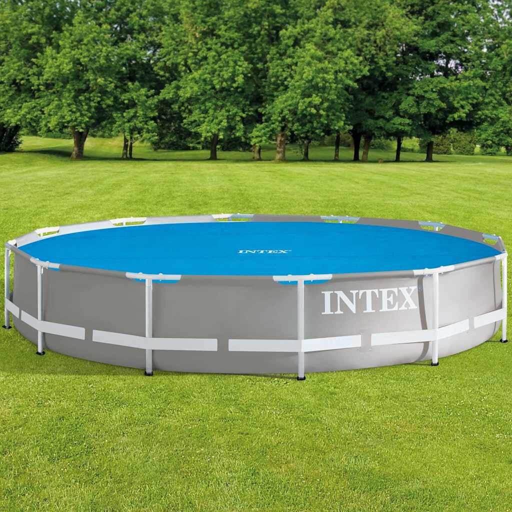 INTEX Соларно покривало за басейн синьо 348 см полиетилен