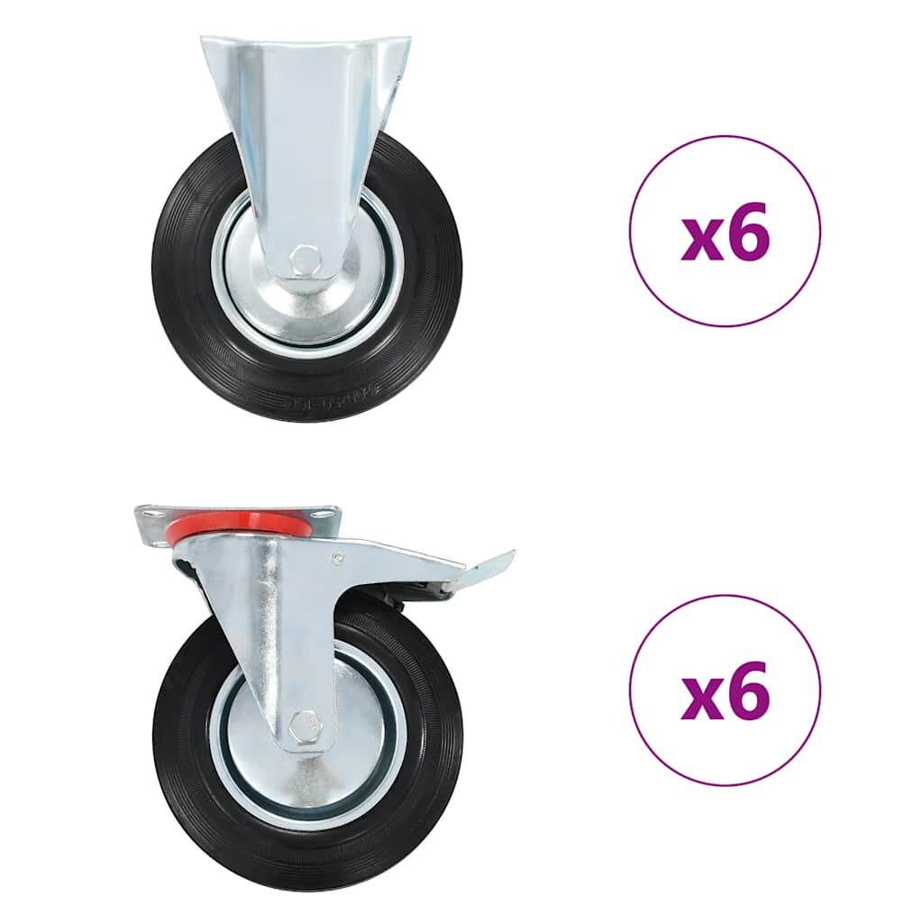 vidaXL 12 бр колела 200 мм