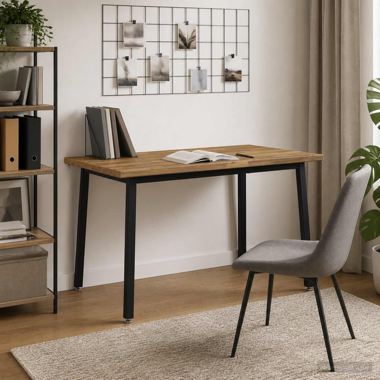 vidaXL 120 x 80 x 75 см Солидно акациево дърво Бяло и черно