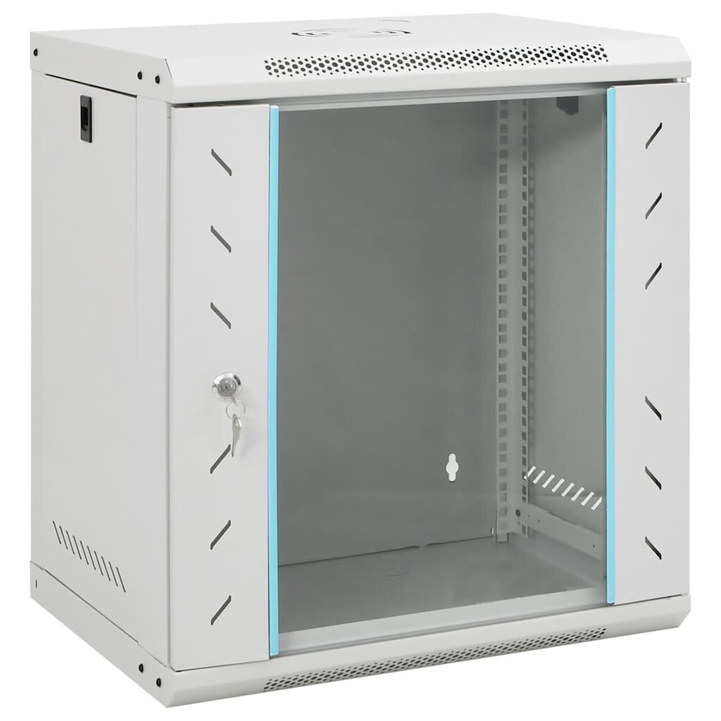 vidaXL 12U сървърен шкаф за стенен монтаж 19" IP20 53x40x60 см