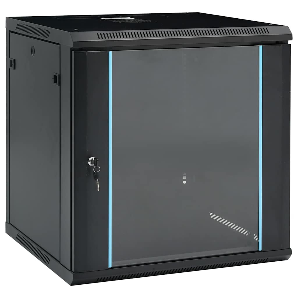 vidaXL 12U Сървърен шкаф за стенен монтаж 19" IP20 600x600x640 мм