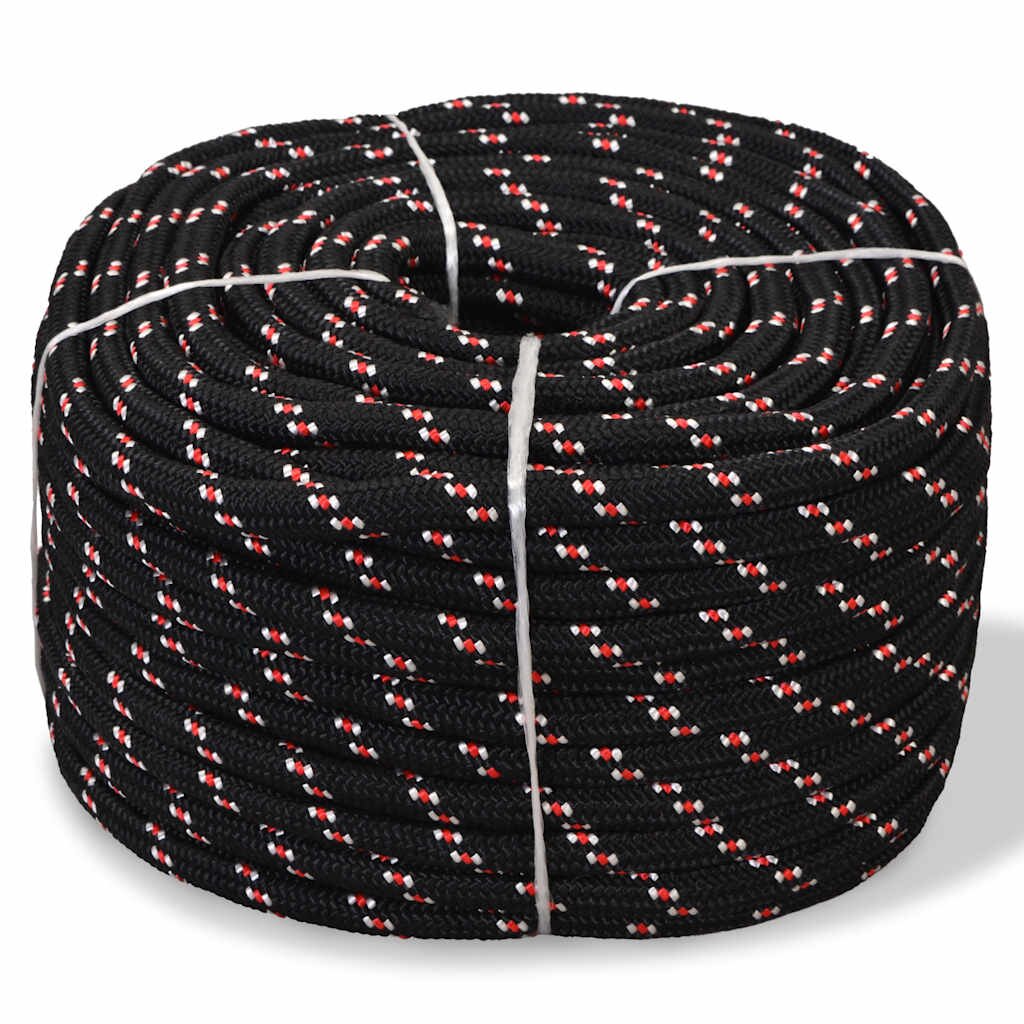 vidaXL 143815 Marine Rope Polypropylene 18 mm 50 m Black