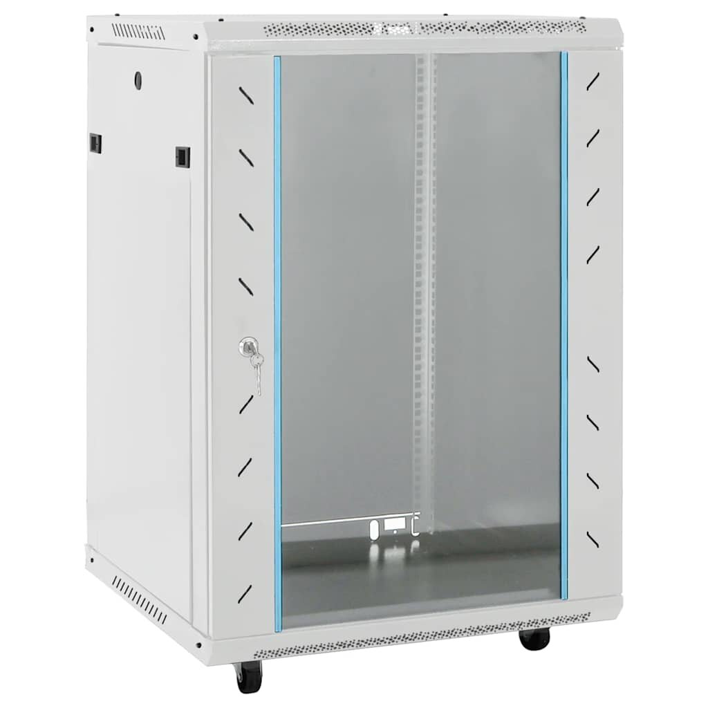 vidaXL 15U сървърен шкаф 19" IP20 сив 60x45x86 см
