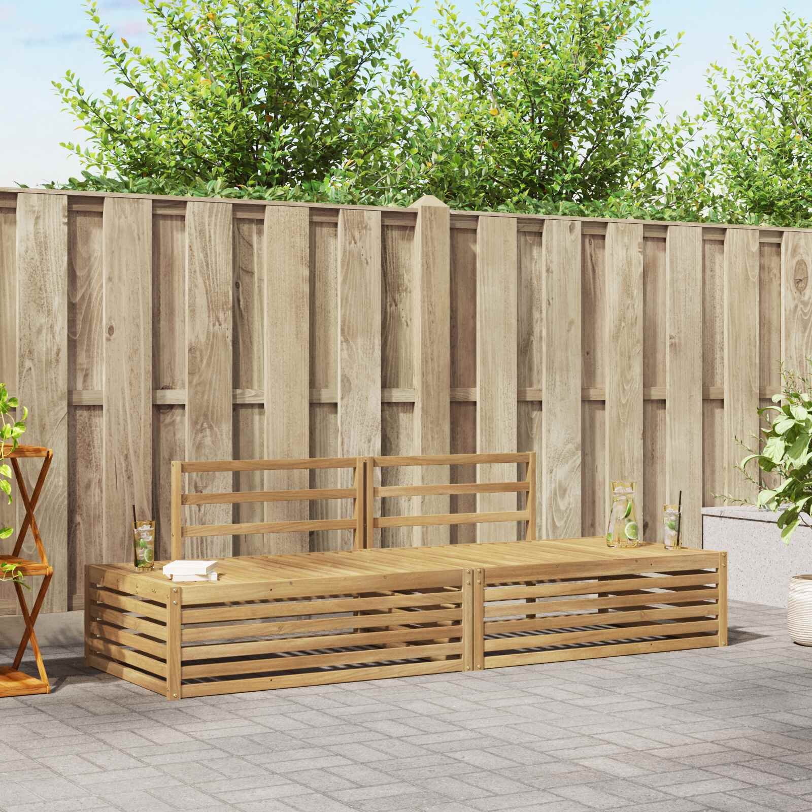 vidaXL 2 бр. Комплект дивани за открито Бяло