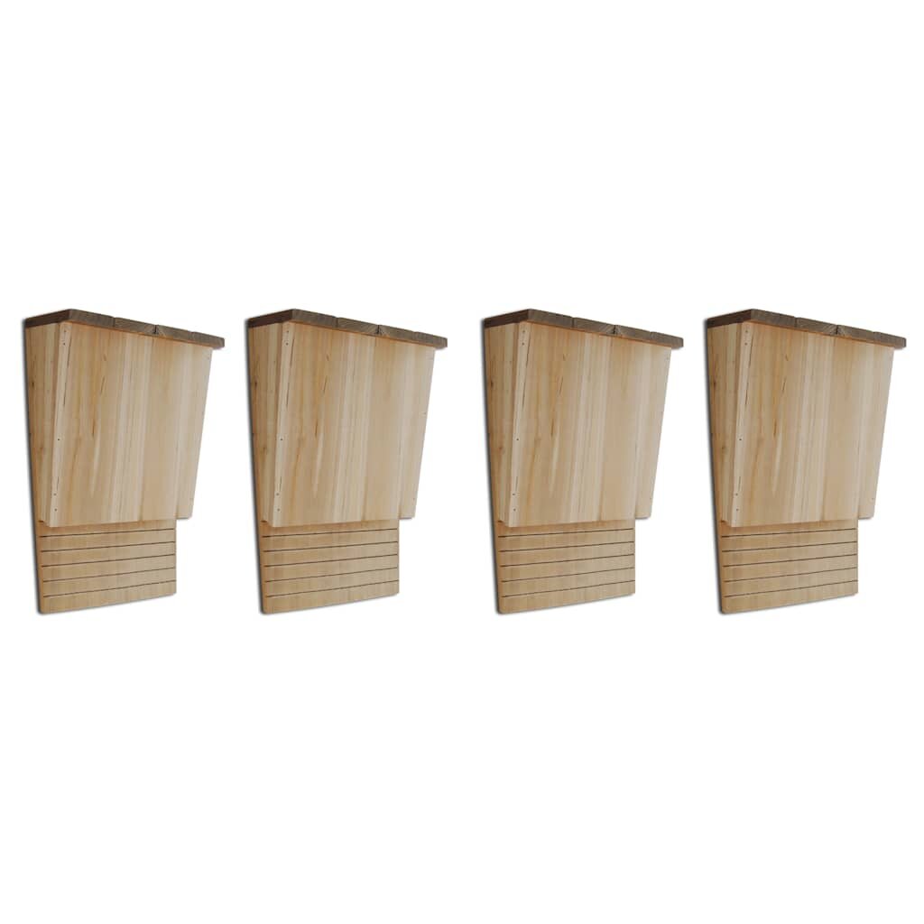 vidaXL 276009 Bat Houses 4 pcs 22x12x34 cm Wood (2x41293)