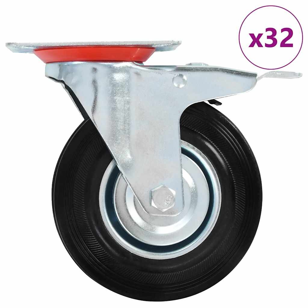 vidaXL 32 бр въртящи се колелца 125 мм