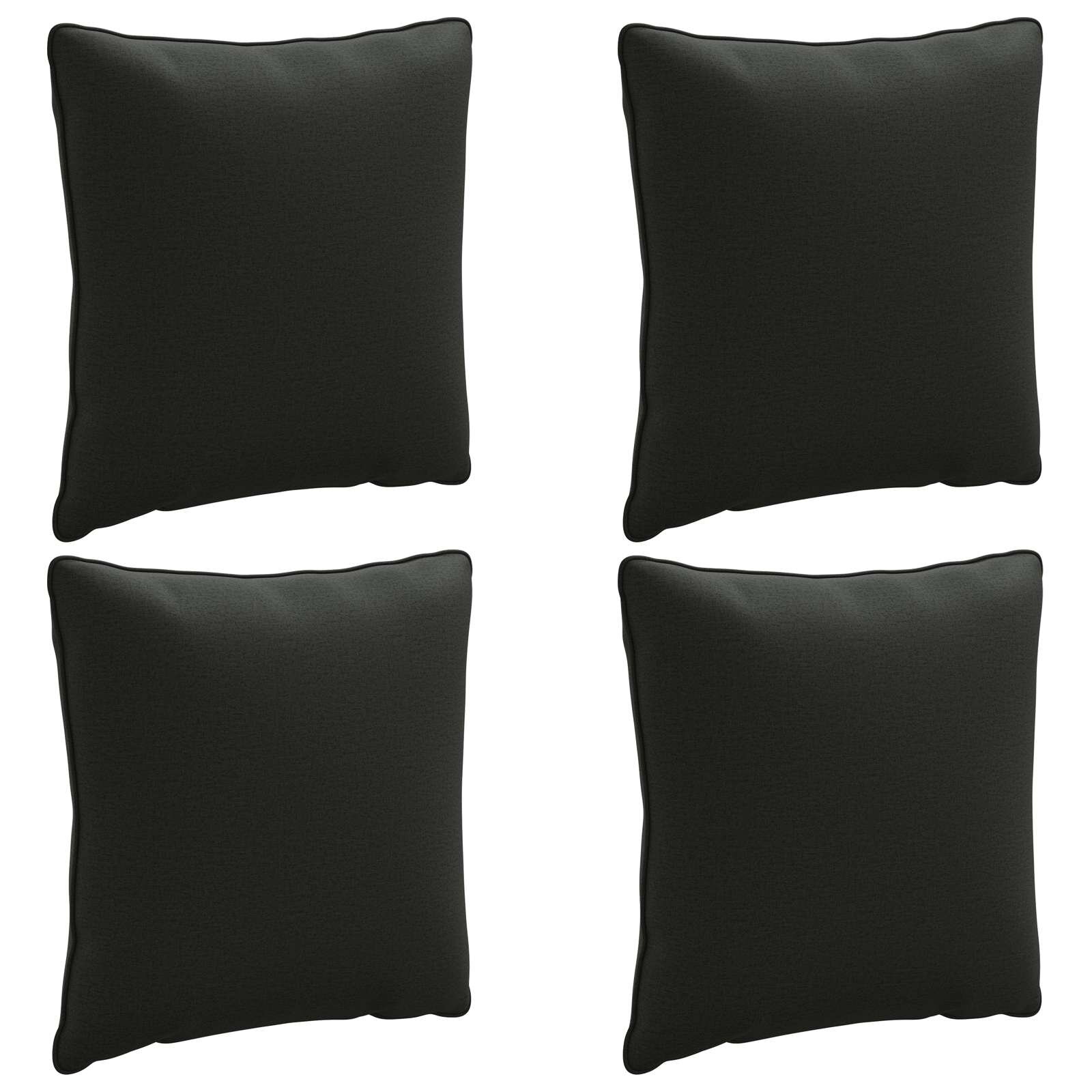 vidaXL 4-частова задна възглавница PUTTEN 4 pcs 100% полиестер Черно