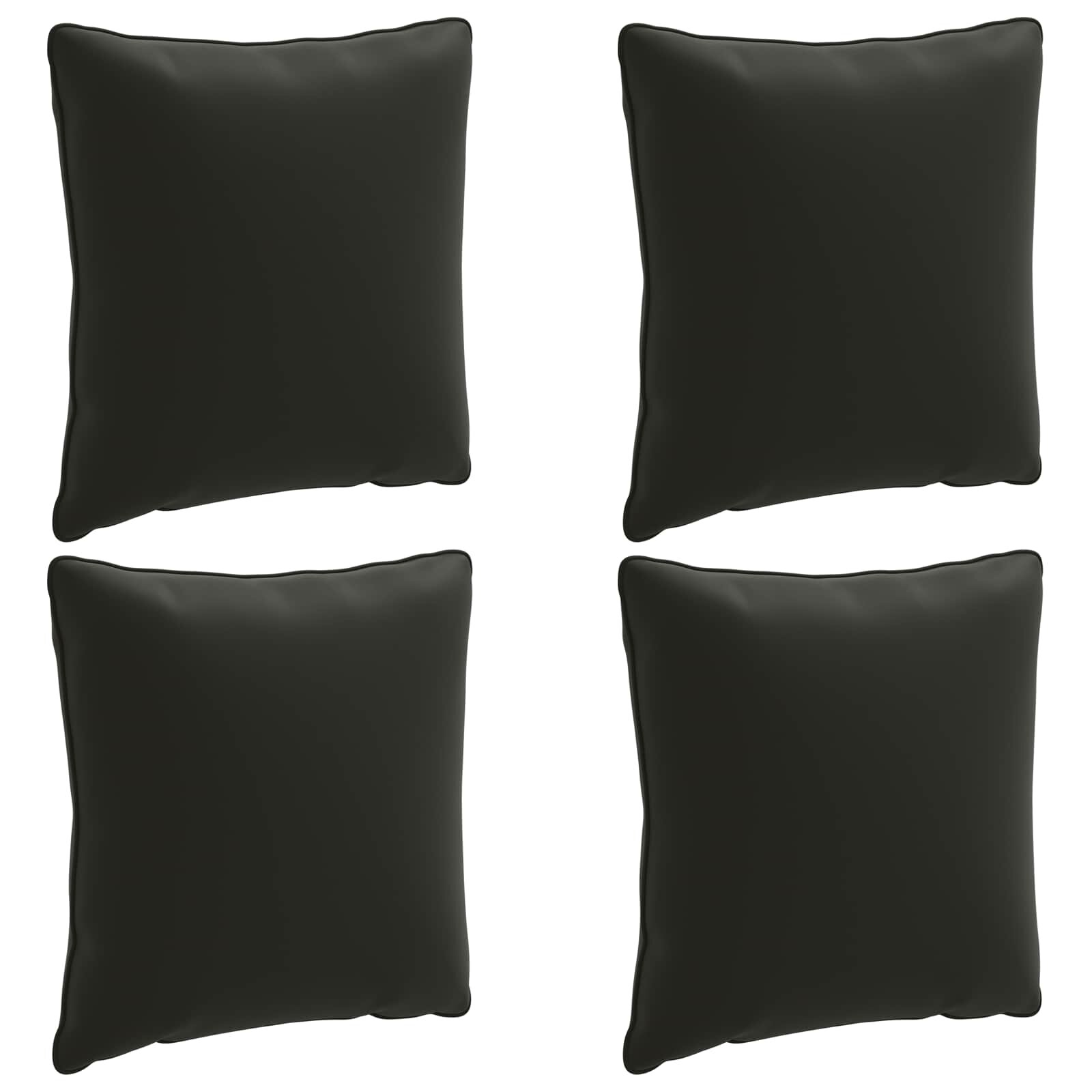 vidaXL 4-частова задна възглавница PUTTEN 4 pcs 100% полиестер Черно